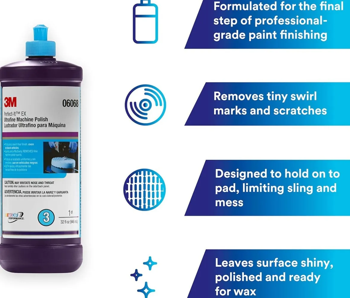 3M 1 Quart Perfect-It EX Ultrafine Machine Polish (6068)