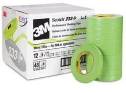 3M 3/4" Scotch 233+ Premium Automotive Masking Tape (26334CS)