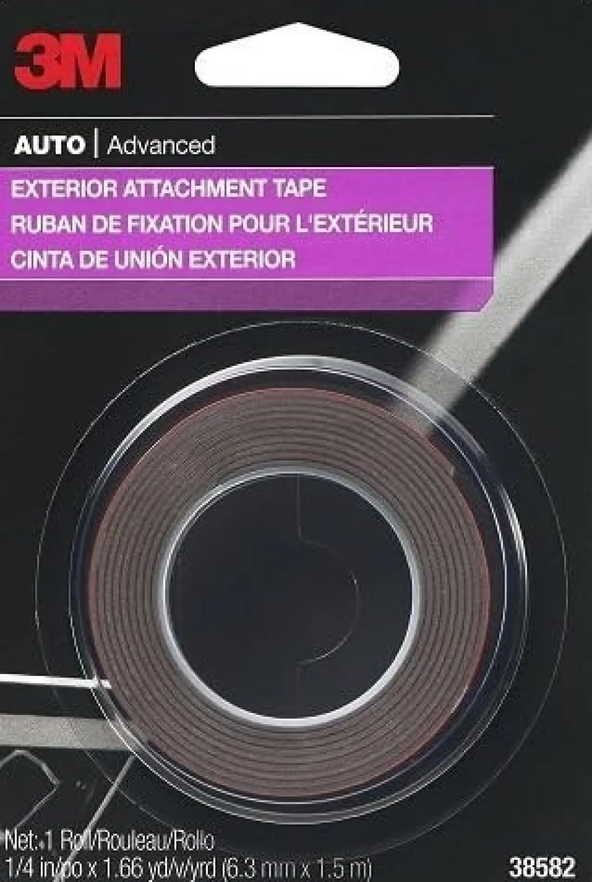 3M 1/4" X 5' Exterior Attachment Tape (38582)
