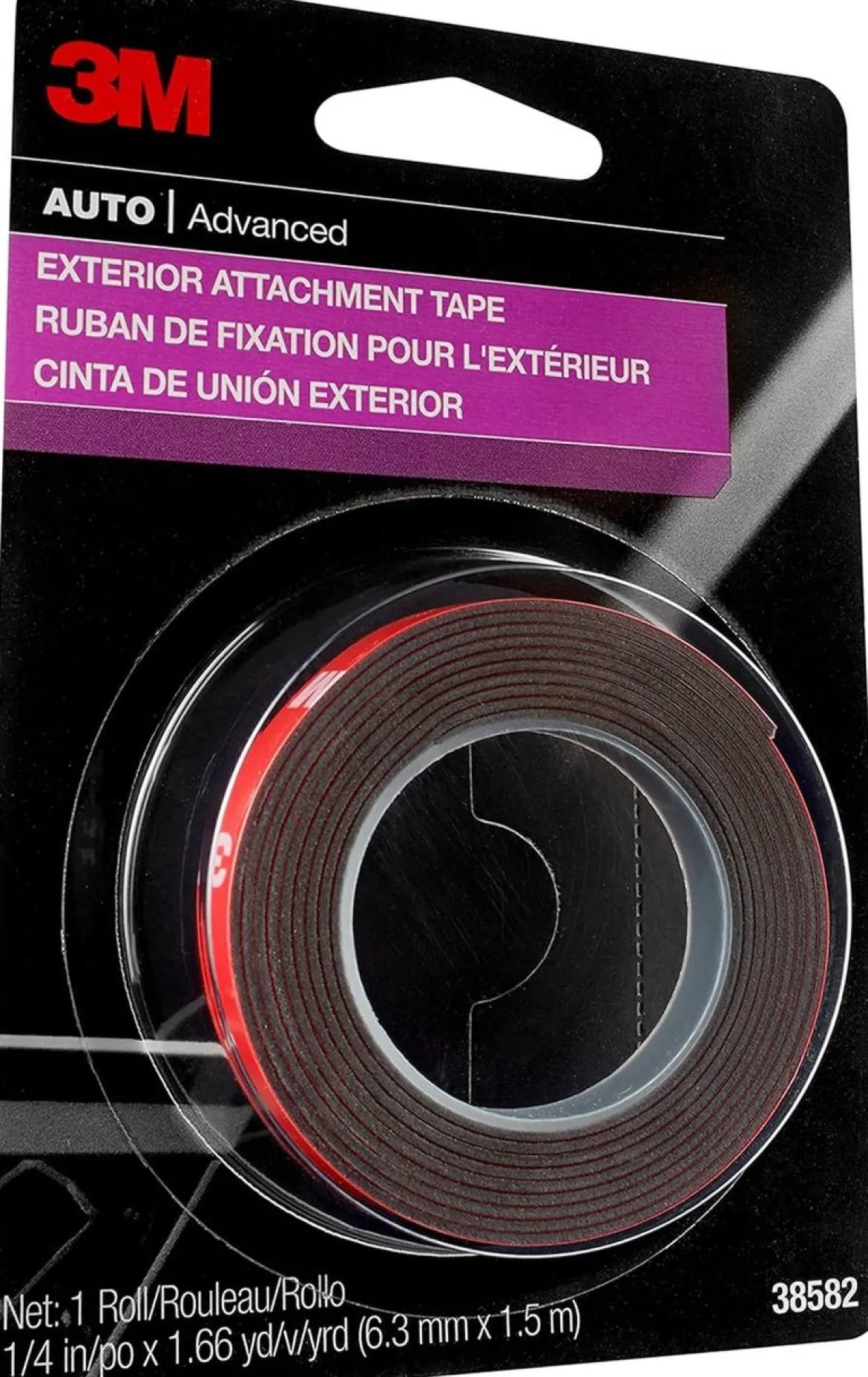 3M 1/4" X 5' Exterior Attachment Tape (38582)