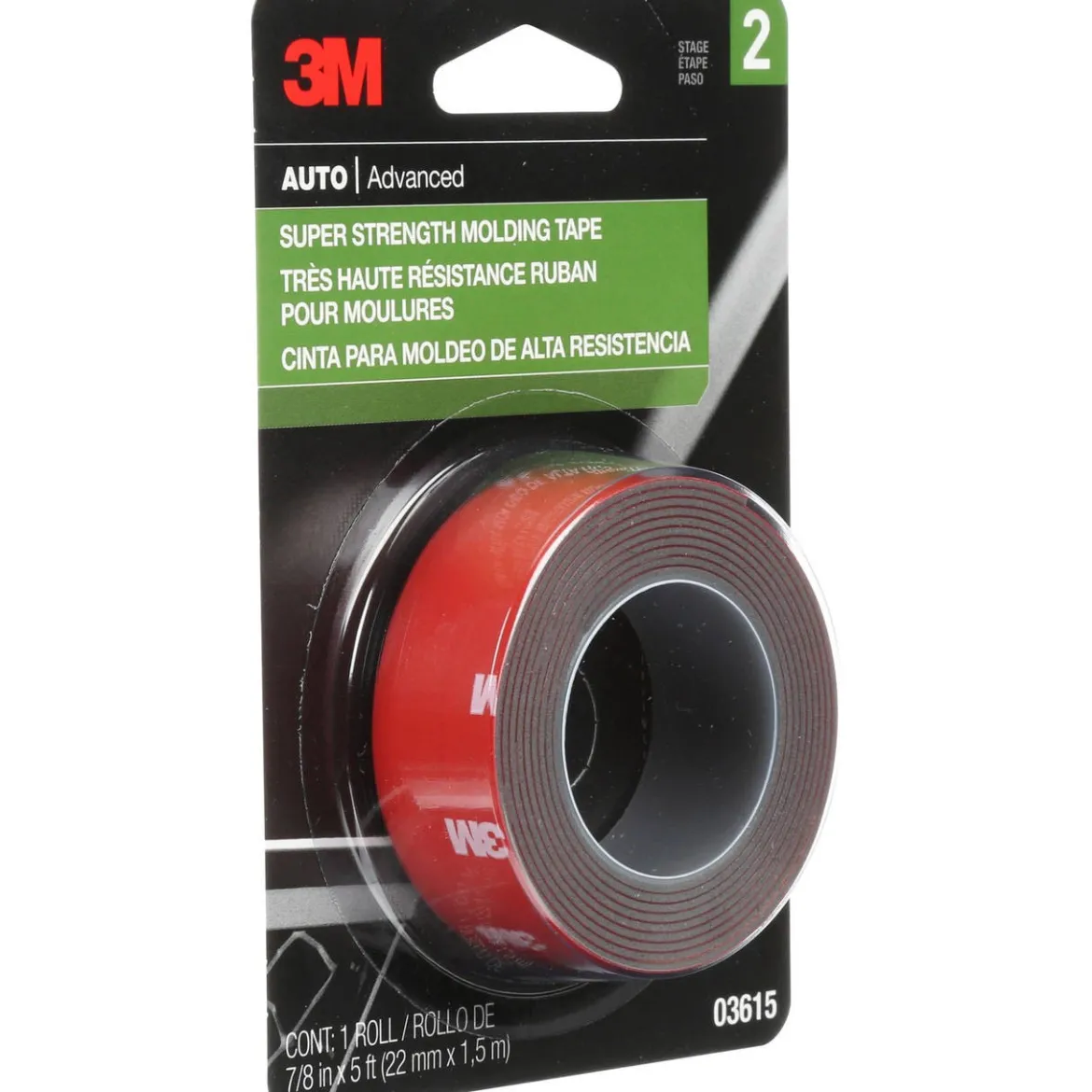 3M 7/8" X 5' Super Strength Molding Tape (03615)