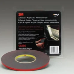 3M 1/4" X 20 Yard Black Automotive Acrylic Plus Attachment Tape (6386)