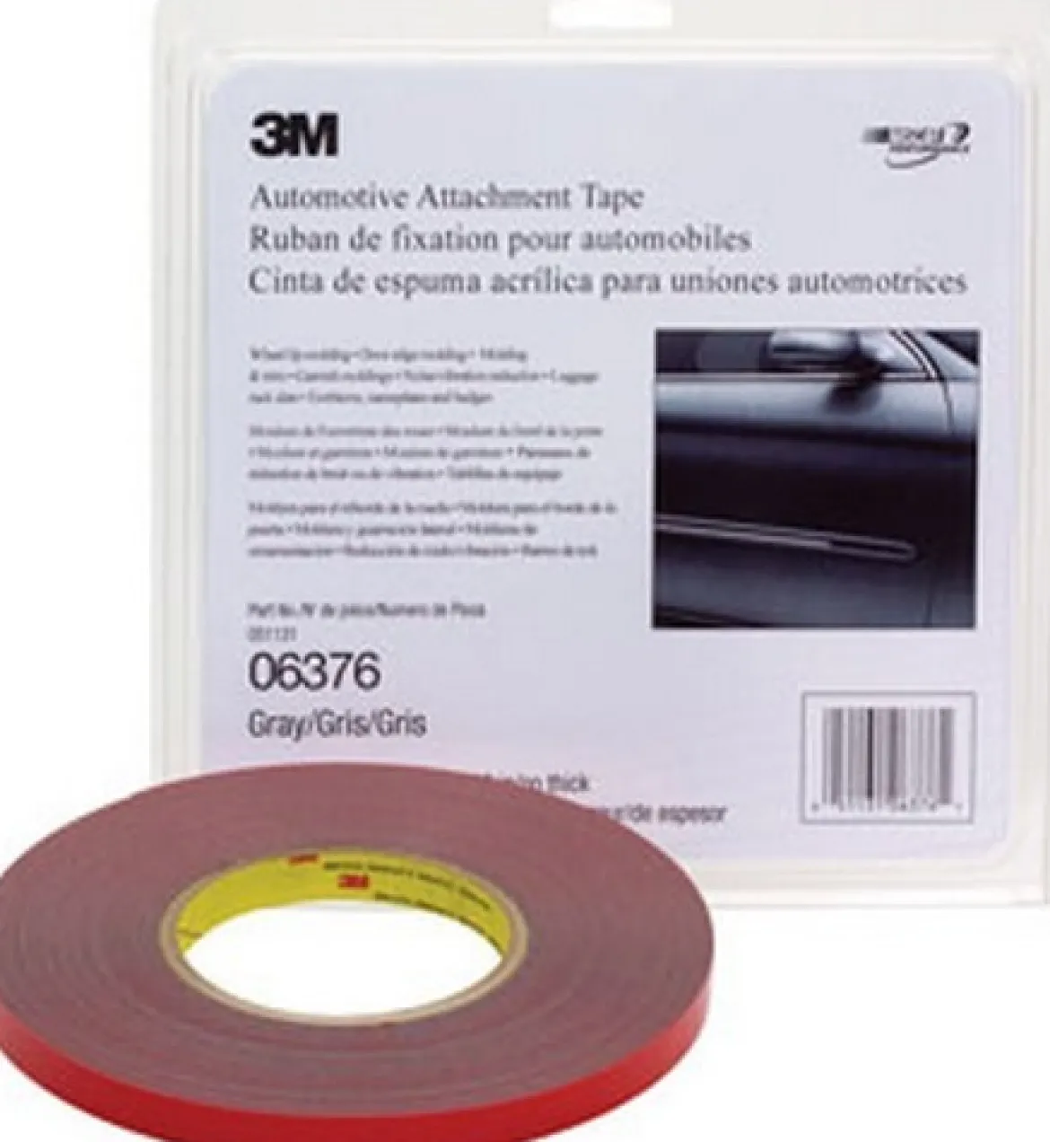3M 1/4" X 20 Yard Gray Automotive Attachment Tape (6376)