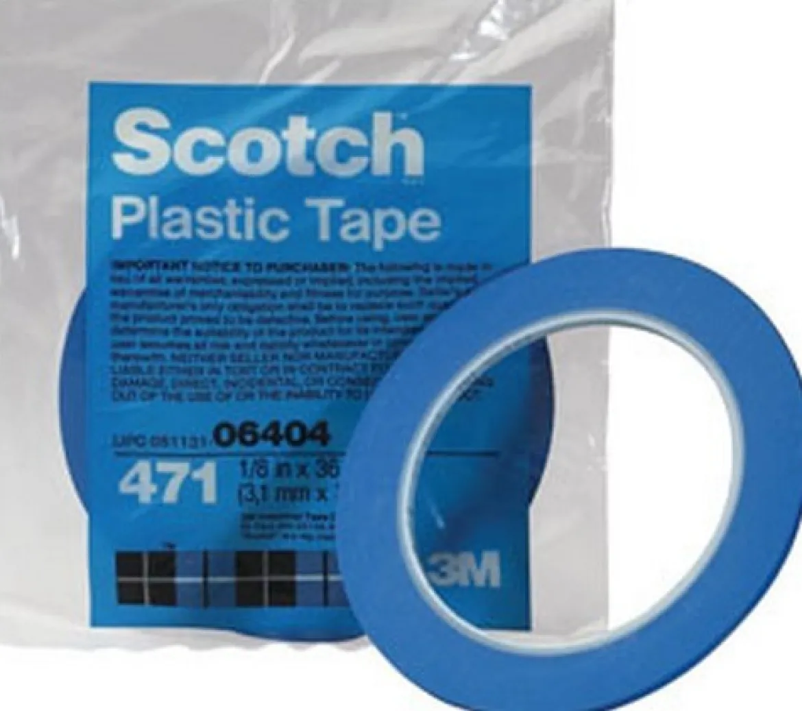 3M 3/4" X 36 Yards Blue Scotch Plastic Tape 471 (6409)