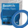 3M 1/2" x 36 Yards Blue Scotch Plastic Tape 471 (6408)