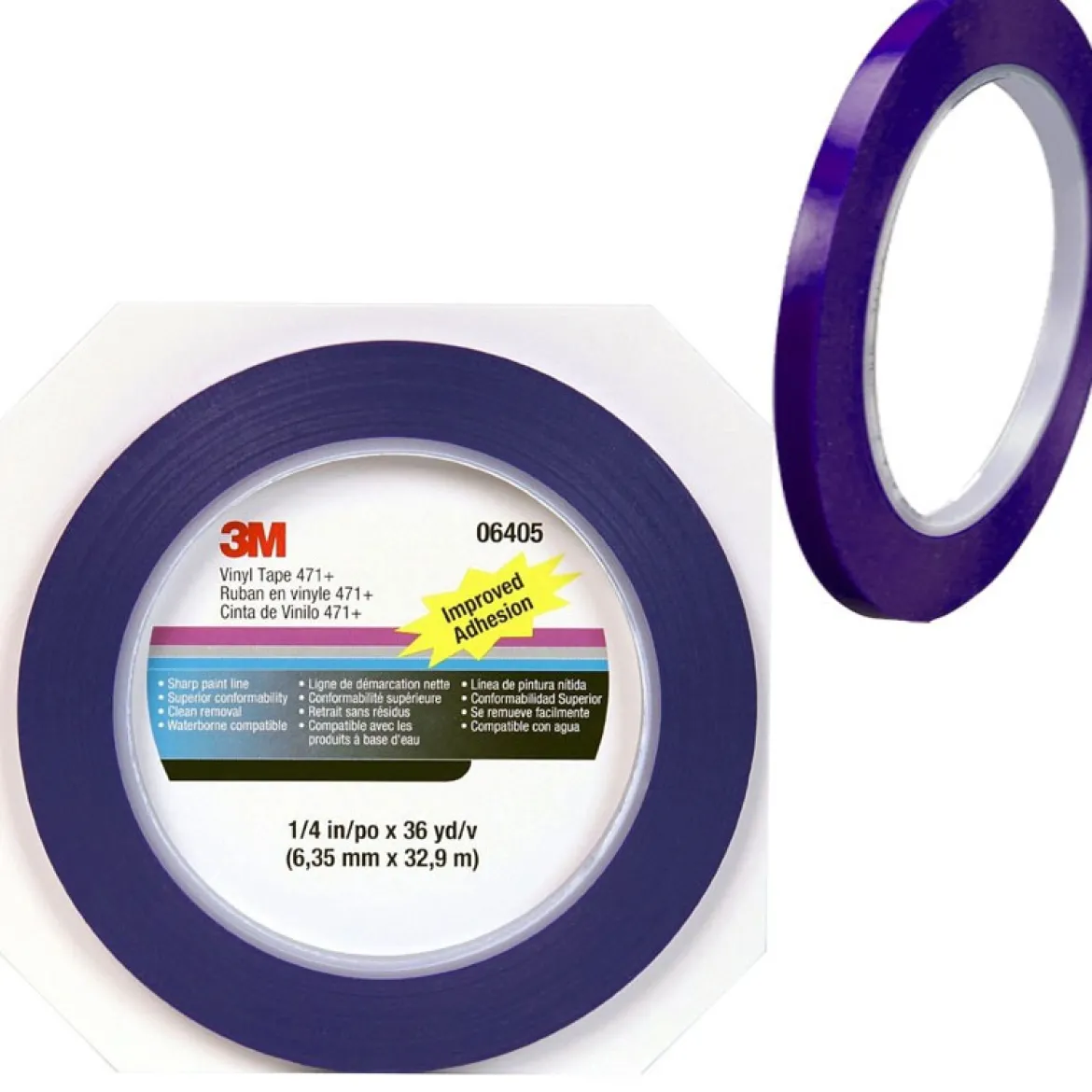 3M 1/4" X 36 Yards Vinyl Tape 471+ (6405)