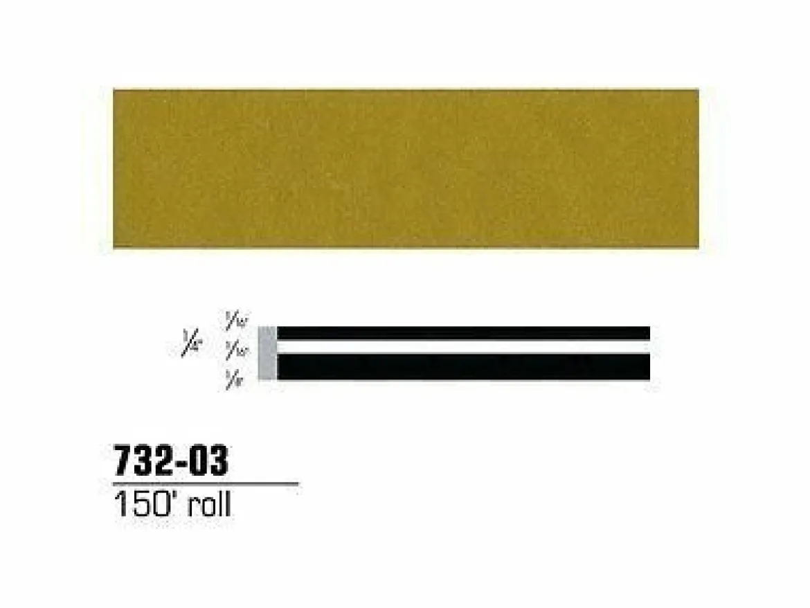 3M 1/4" x 150'Gold Metallic Scotchcal Striping Tape (73203)