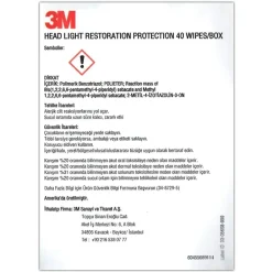 3M 40/Box Quick Headlight Clear Coat Wipes (32516)