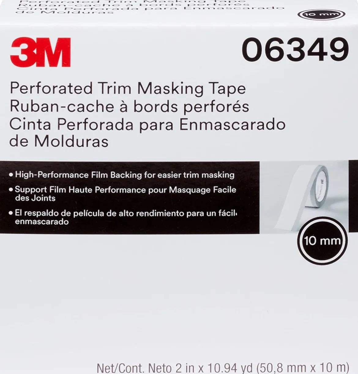 3M 50.8mm X 10m Perforated Trim Masking Tape (6349)