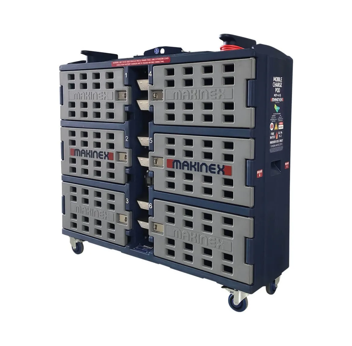 Makinex Mobile Charging Pod 6 door (MCP-6-SS-US)