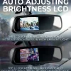 Master Tailgaters 8" OEM Frameless Rear View Mirror with 7" LCD Screen | Rearview Universal Fit Mount | 4 Video Inputs | Auto Adjusting Brightness LCD | Anti Glare | Full Original Mirror Replacement (MR-72-P1)