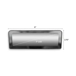 Master Tailgaters 8" OEM Frameless Rear View Mirror with 7" LCD Screen | Rearview Universal Fit Mount | 4 Video Inputs | Auto Adjusting Brightness LCD | Anti Glare | Full Original Mirror Replacement (MR-72-P1)