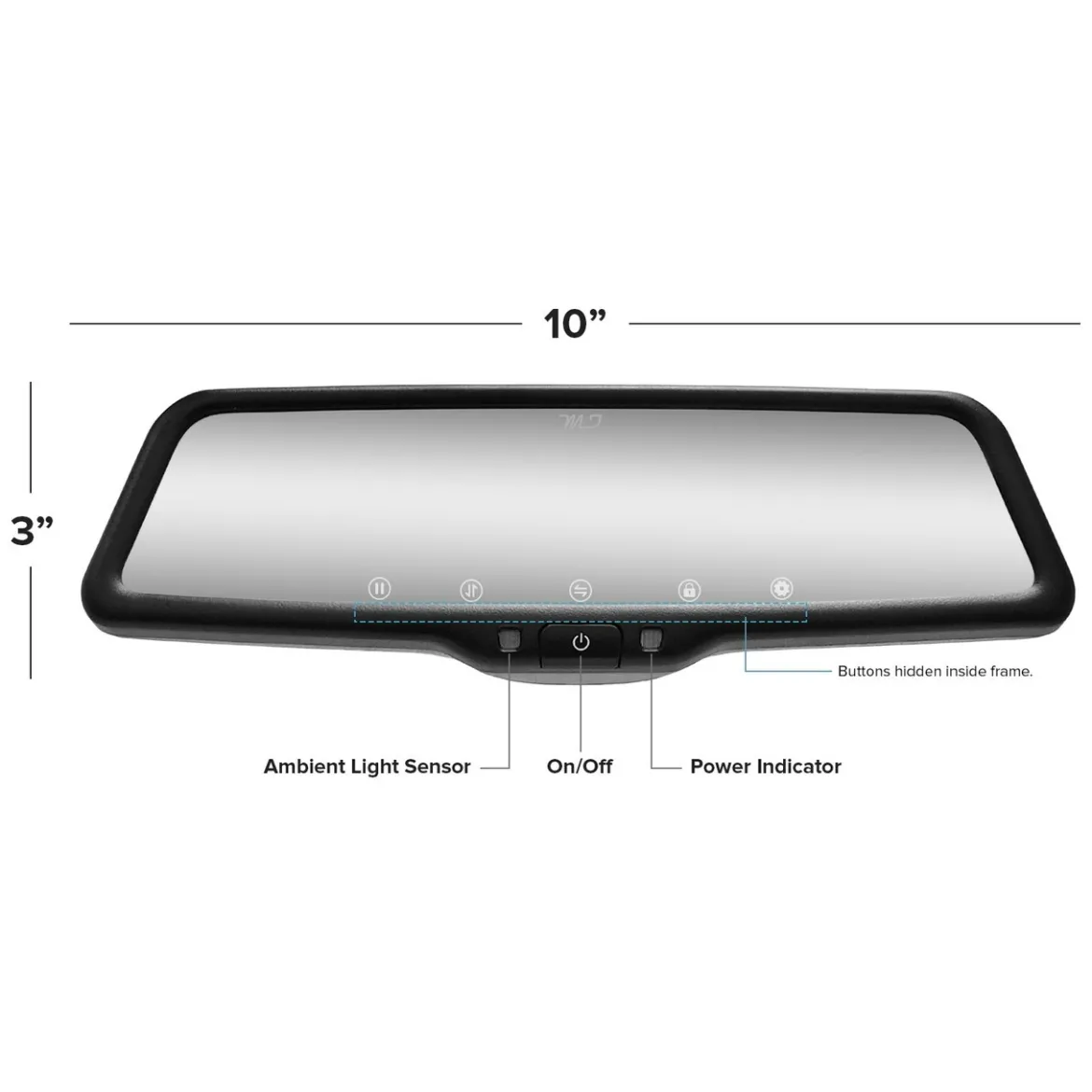 Master Tailgaters 10" OEM Rear View Mirror Dash Cam with 10" LCD Screen | Rearview Universal Fit | 1080p 30fps HD DVR | Dual Way Video Recorder with WiFi | Anti Glare | 1080p Backup Camera Included (MR-10-M2DVR4)
