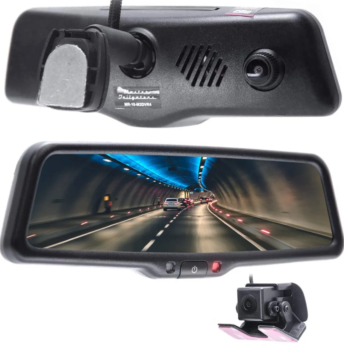 Master Tailgaters 10" OEM Rear View Mirror Dash Cam with 10" LCD Screen | Rearview Universal Fit | 1080p 30fps HD DVR | Dual Way Video Recorder with WiFi | Anti Glare | 1080p Backup Camera Included (MR-10-M2DVR4)