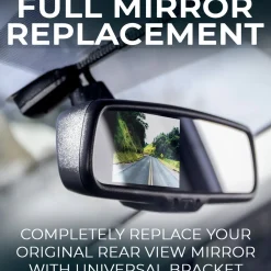 Master Tailgaters 10.5" OEM Rear View Mirror with 4.3" LCD Screen | Rearview Universal Fit Mount | Auto Adjusting Brightness LCD | Anti Glare | Full Original Mirror Replacement | Easy to Install (MR-43-A1)