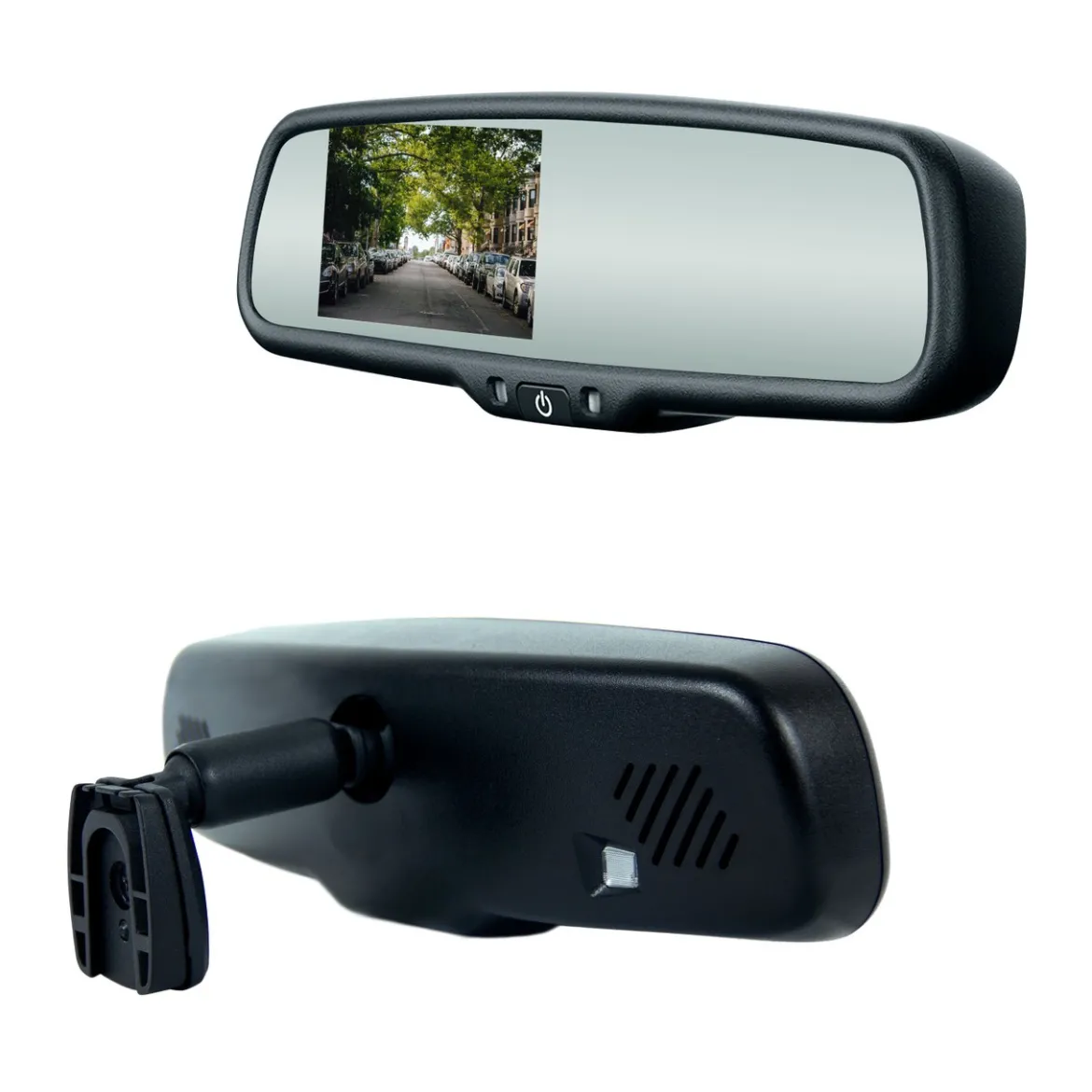 Master Tailgaters 10.5" OEM Rear View Mirror with 4.3" LCD Screen | Rearview Universal Fit Mount | Auto Adjusting Brightness LCD | Anti Glare | Full Original Mirror Replacement | Easy to Install (MR-43-A1)