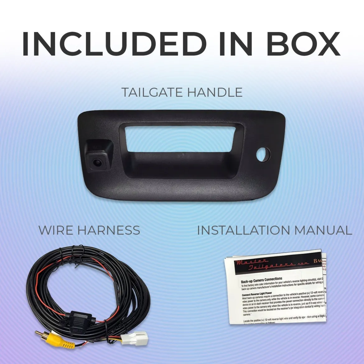 Master Tailgaters Chevrolet Silverado / GMC Sierra (2007-2013) Black Replacement Tailgate Handle with Backup Camera (MT-CSGS07B)