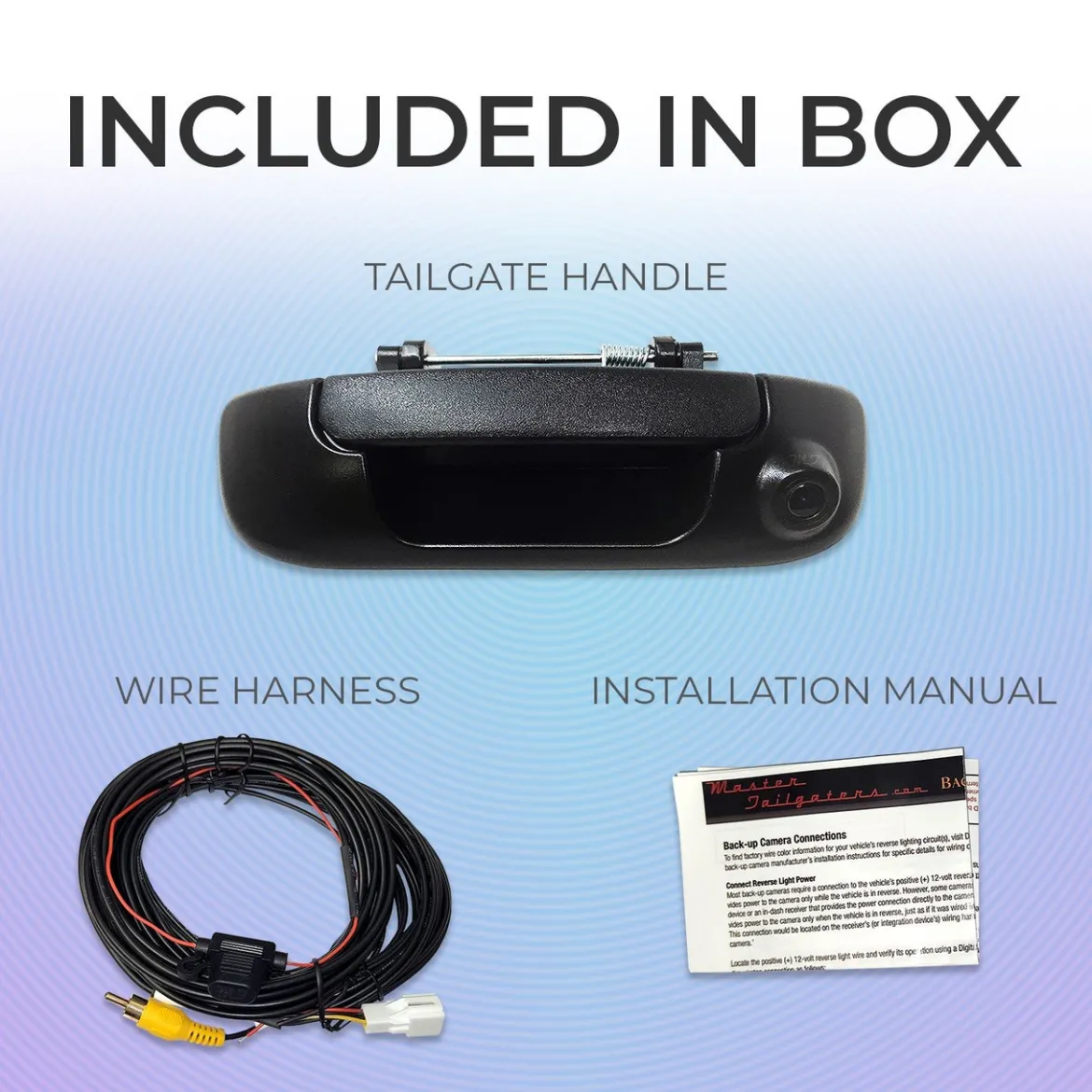 Master Tailgaters Dodge Ram (2002-2008) Black Replacement Tailgate Handle with Backup Camera (MT-DR02B)