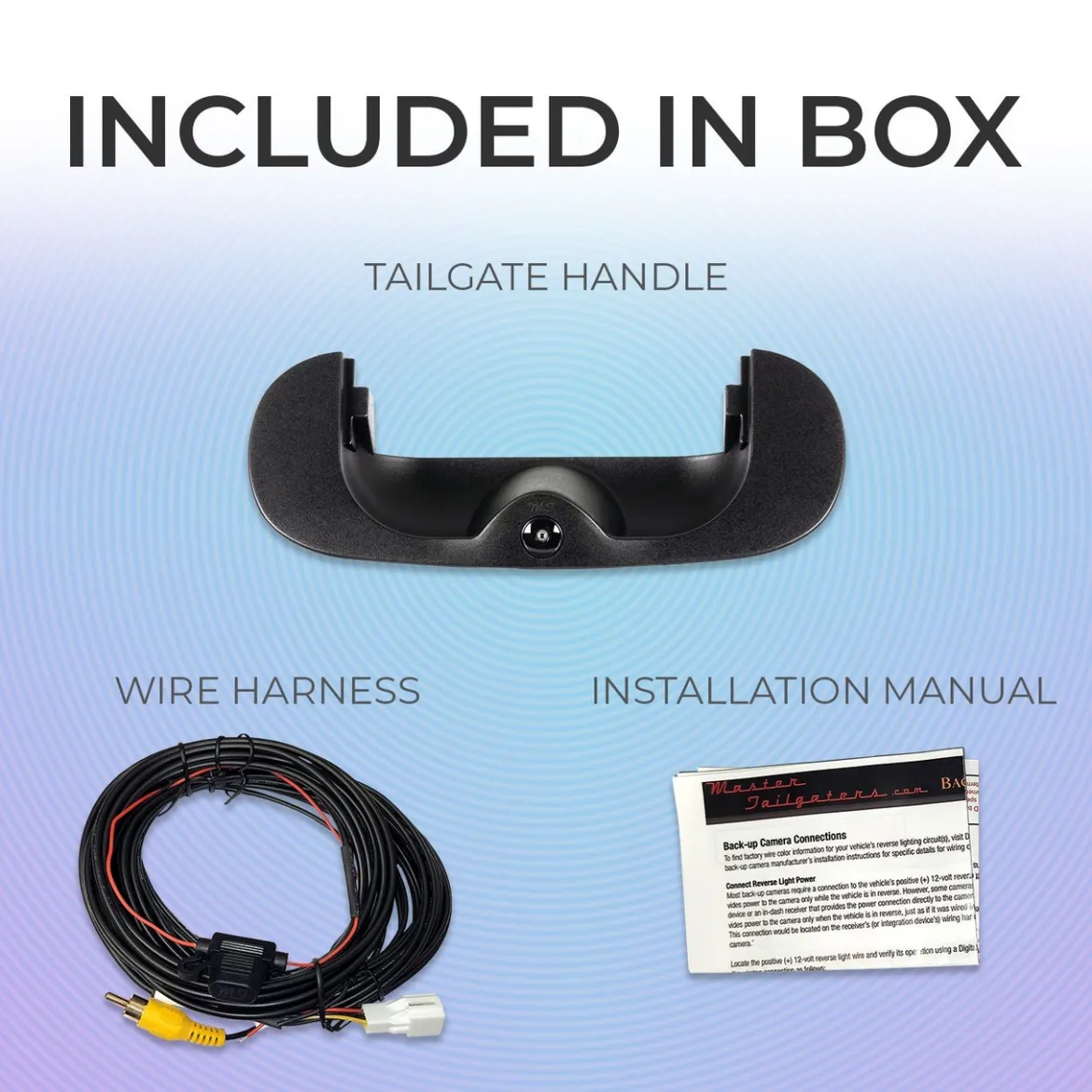 Master Tailgaters Dodge Ram (1994-2001) Black Replacement Tailgate Bezel with Backup Camera (MT-DR94B)