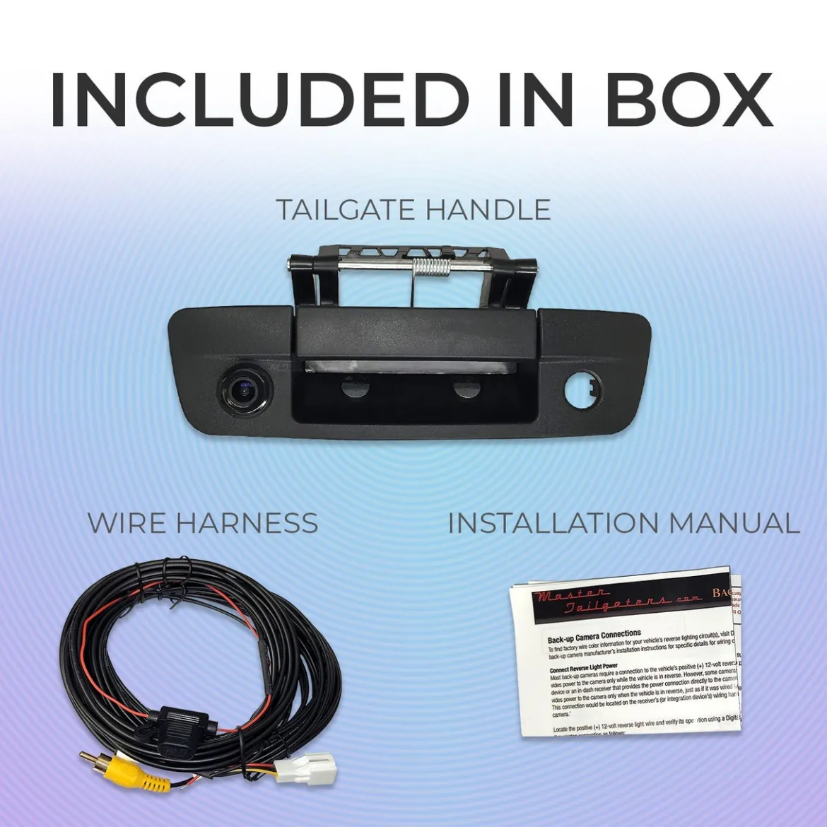 Master Tailgaters Dodge Ram (2009-2017) Black Replacement Tailgate Handle with Backup Camera (MT-DR09B)