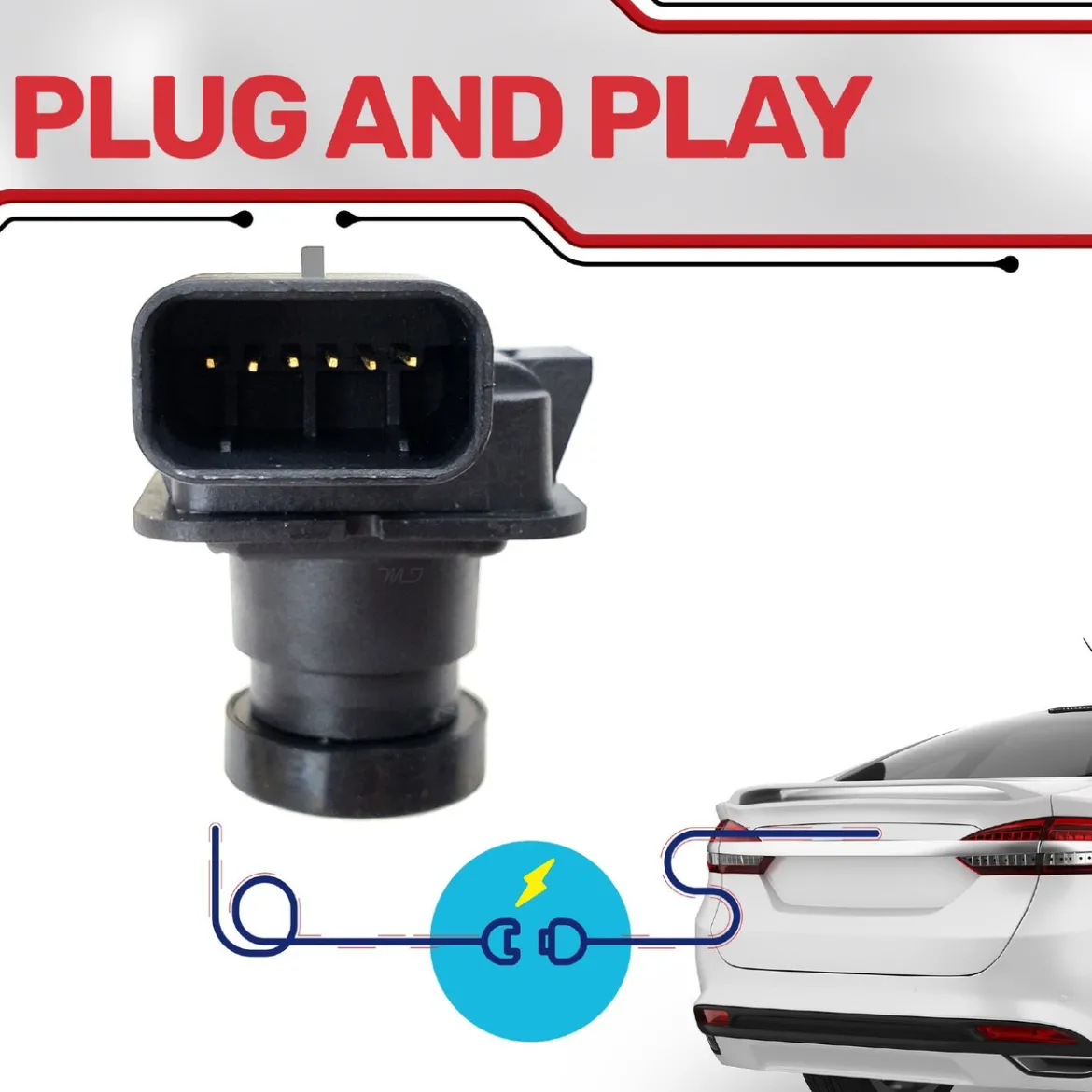 Master Tailgaters Ford Edge (2011-2012) OEM Replacement Backup Camera OE Part # BT4Z-19G490-A, BT4Z-19G490-B (MC-FED11OE)