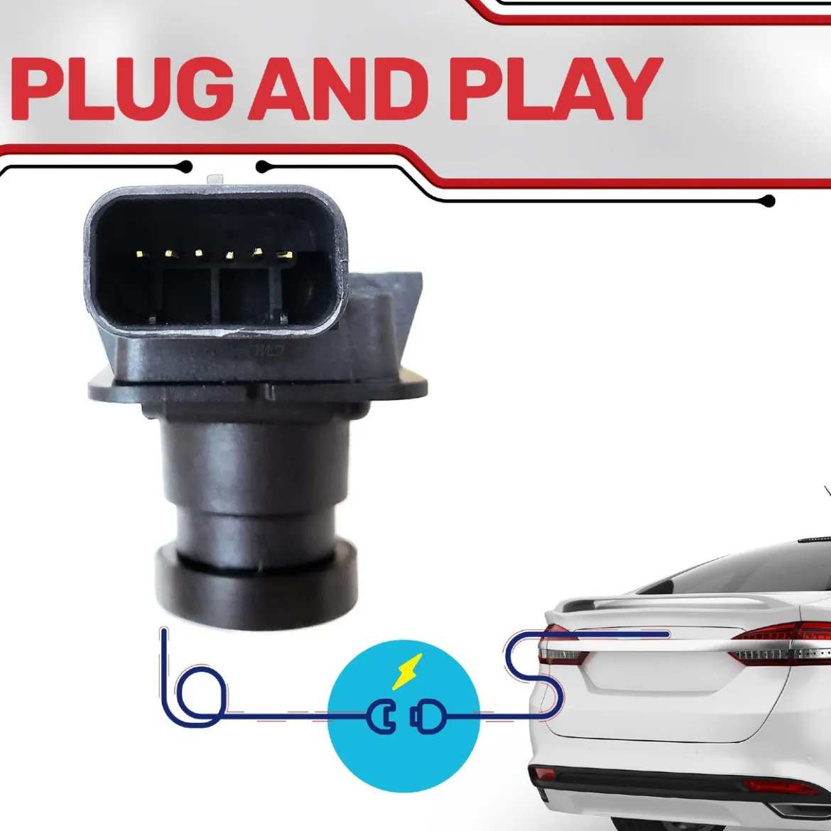 Master Tailgaters Ford Explorer (2013-2015) OEM Replacement Backup Camera OE Part # EB5Z-19G490-A, DB5Z-19G490-A (MC-FEX13OE)