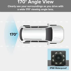 Master Tailgaters Small License Plate Frame Backup or Front Camera with 8 IR LED Night Vision (MC-L3)