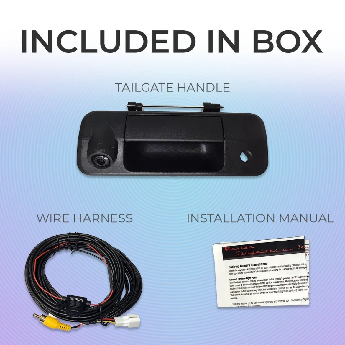 Master Tailgaters Toyota Tundra (2007-2013) Black Replacement Tailgate Handle with Backup Camera (MT-TT07B)