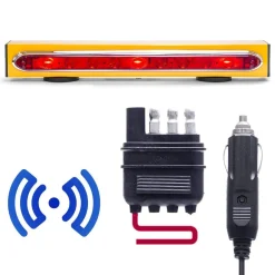 Master Tailgaters Wireless Trailer Tow Light Bar 19"- Magnetic Mount - Ultra Bright LED with 4 Pin Flat Hitch Transmitter (MT-WTL03)