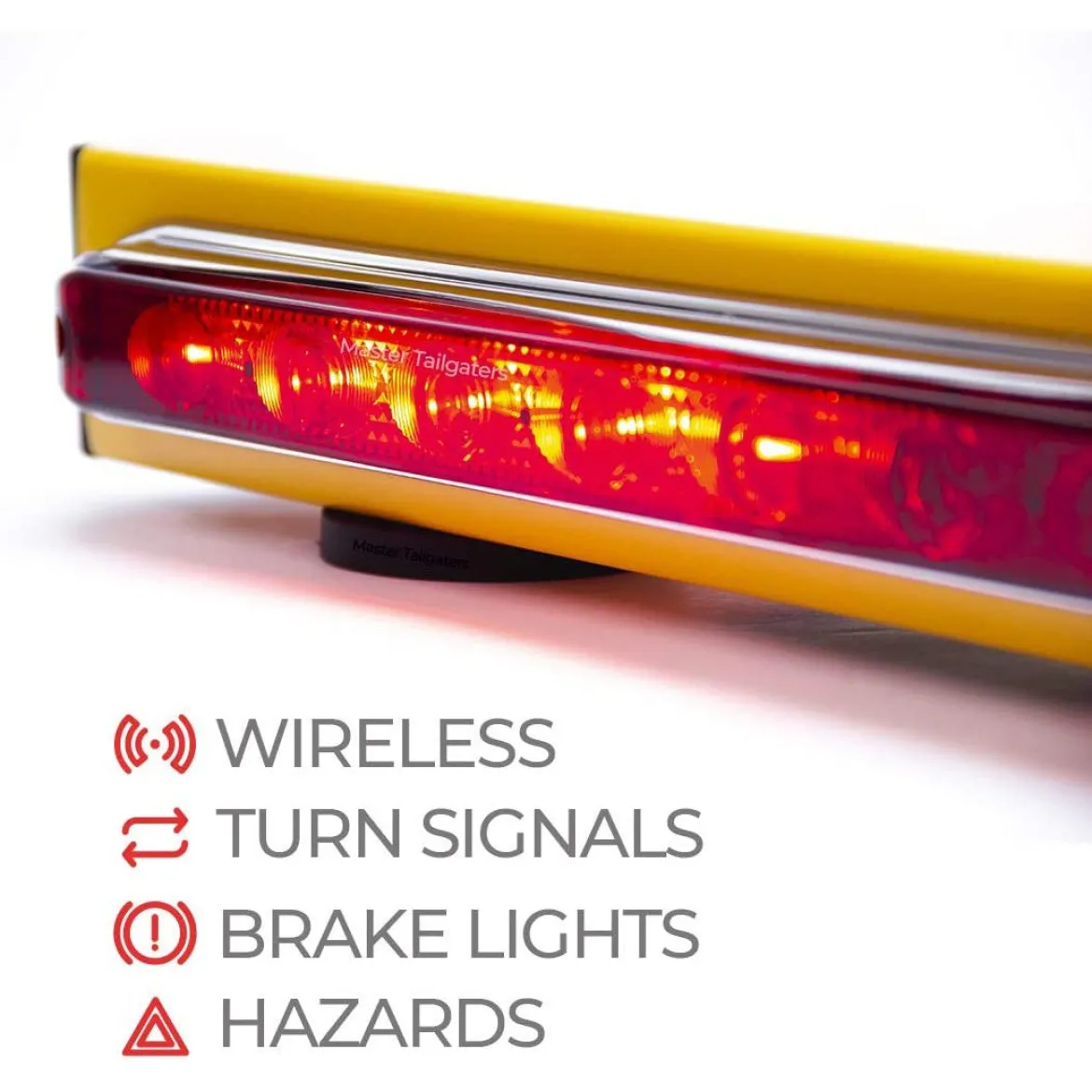 Master Tailgaters Wireless Trailer Tow Light Bar 19"- Magnetic Mount - Ultra Bright LED with 4 Pin Flat Hitch Transmitter (MT-WTL03)