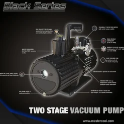 Mastercool Black Series 8 CFM Vacuum Pump - Two Stage (90068-2V-110-BL)