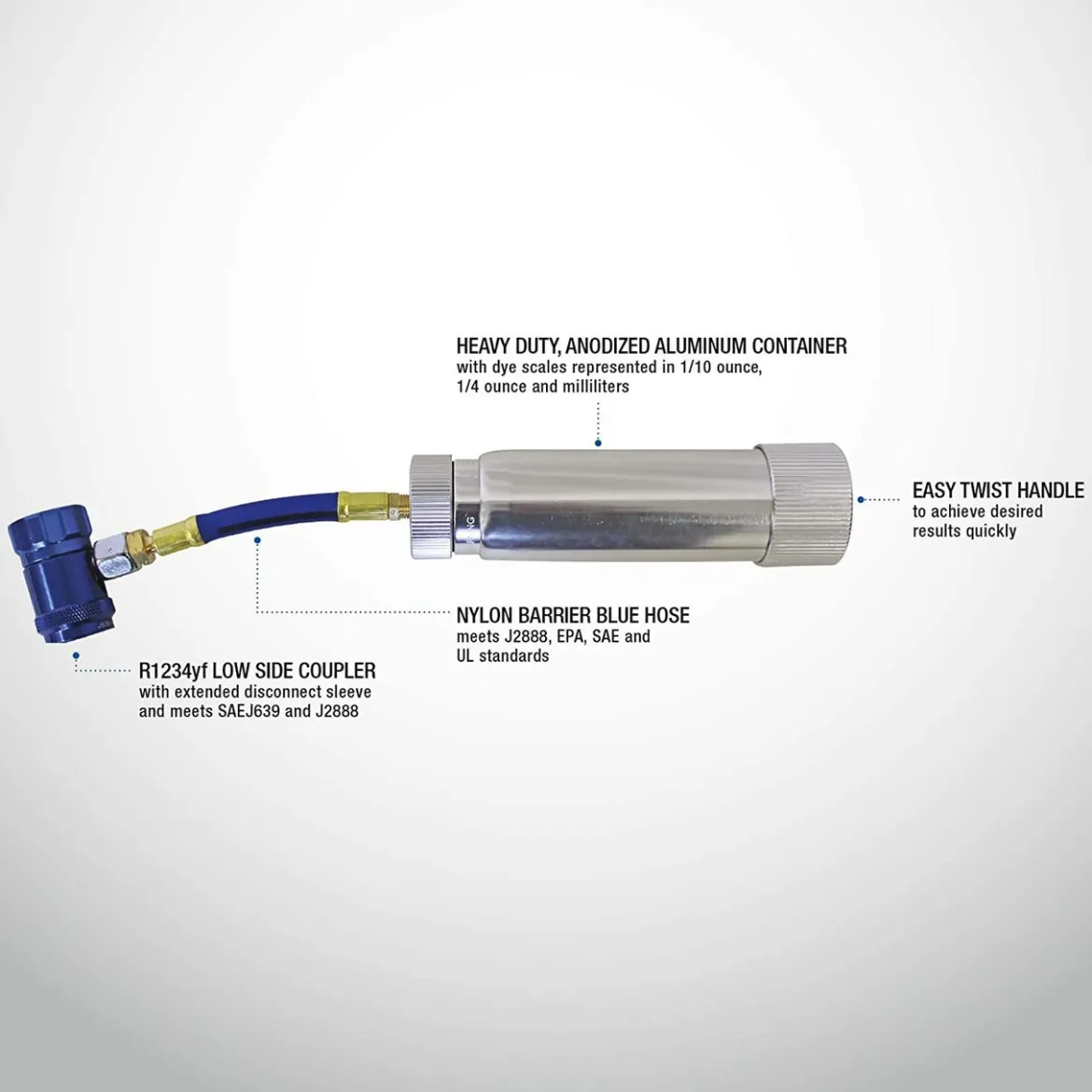 Mastercool 53123-YF Refillable R1234yf Dye/ Oil Injector