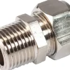 Maxline M8001 Straight Fitting ,1/2" Tubing for 3/8" Male NPT Thread
