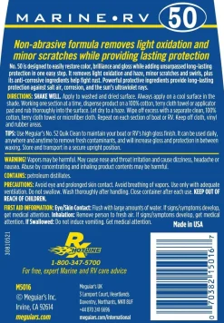 Meguiar's Boat & RV Cleaner Wax Liquid 16 Oz (M5016)