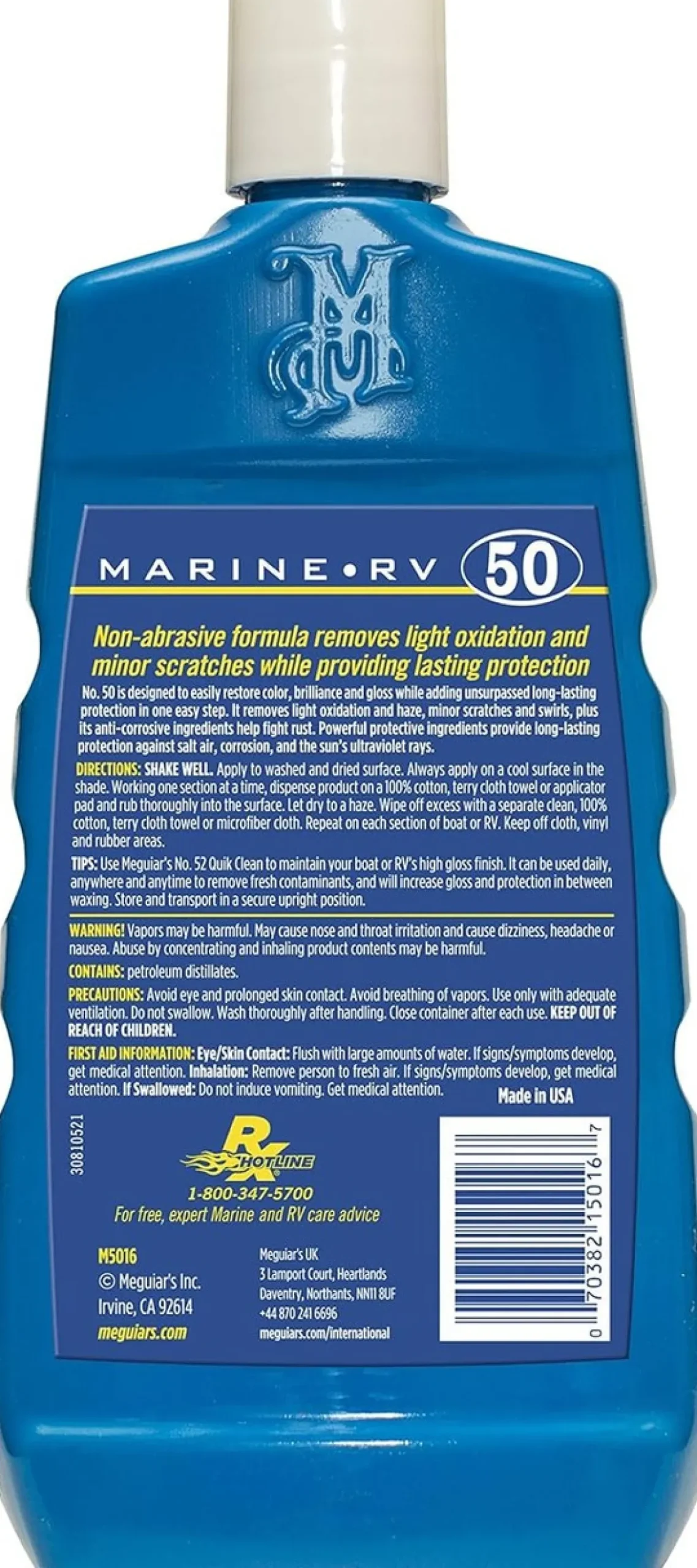 Meguiar's Boat & RV Cleaner Wax Liquid 16 Oz (M5016)