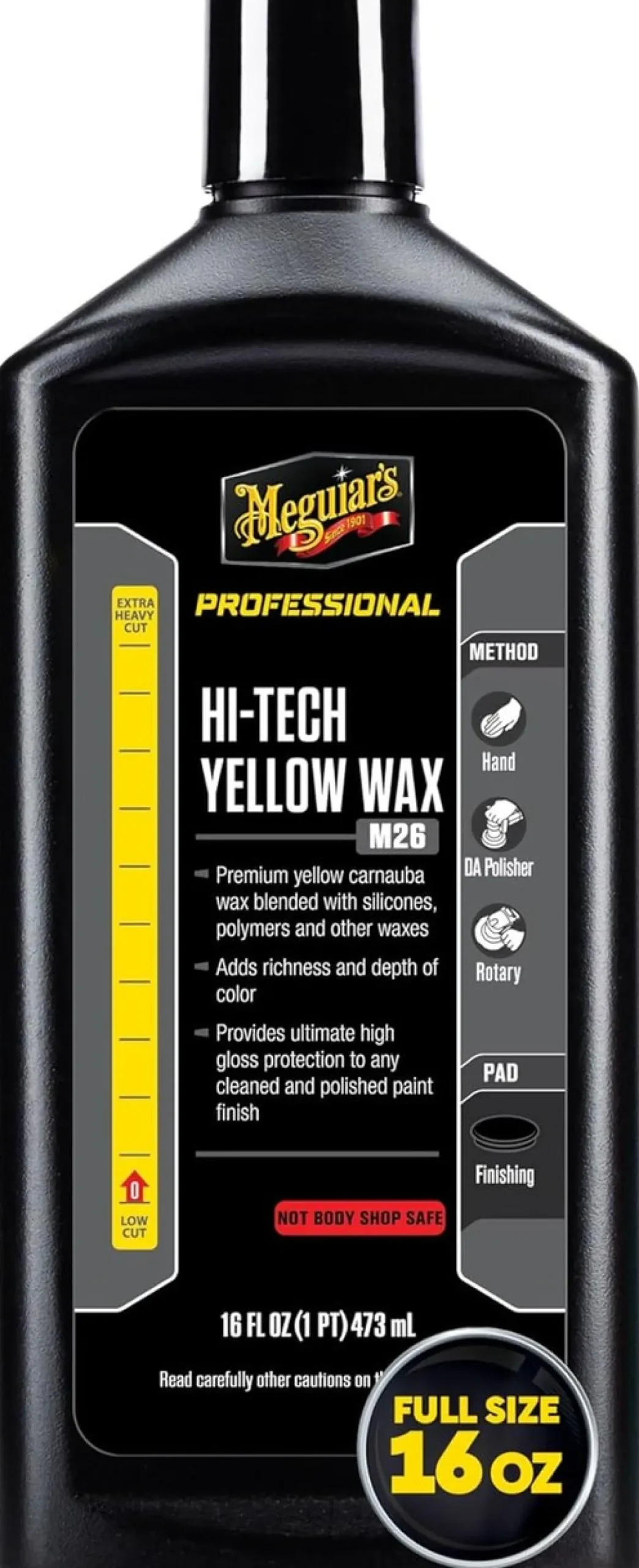 Meguiar's Hi-Tech Yellow Wax Liquid 16 Oz Car Wax (M2616)