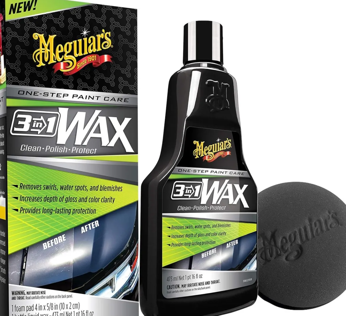 Meguiar's 3-in-1 Wax Cleaner Polish Protectant 16 Oz (G191016)