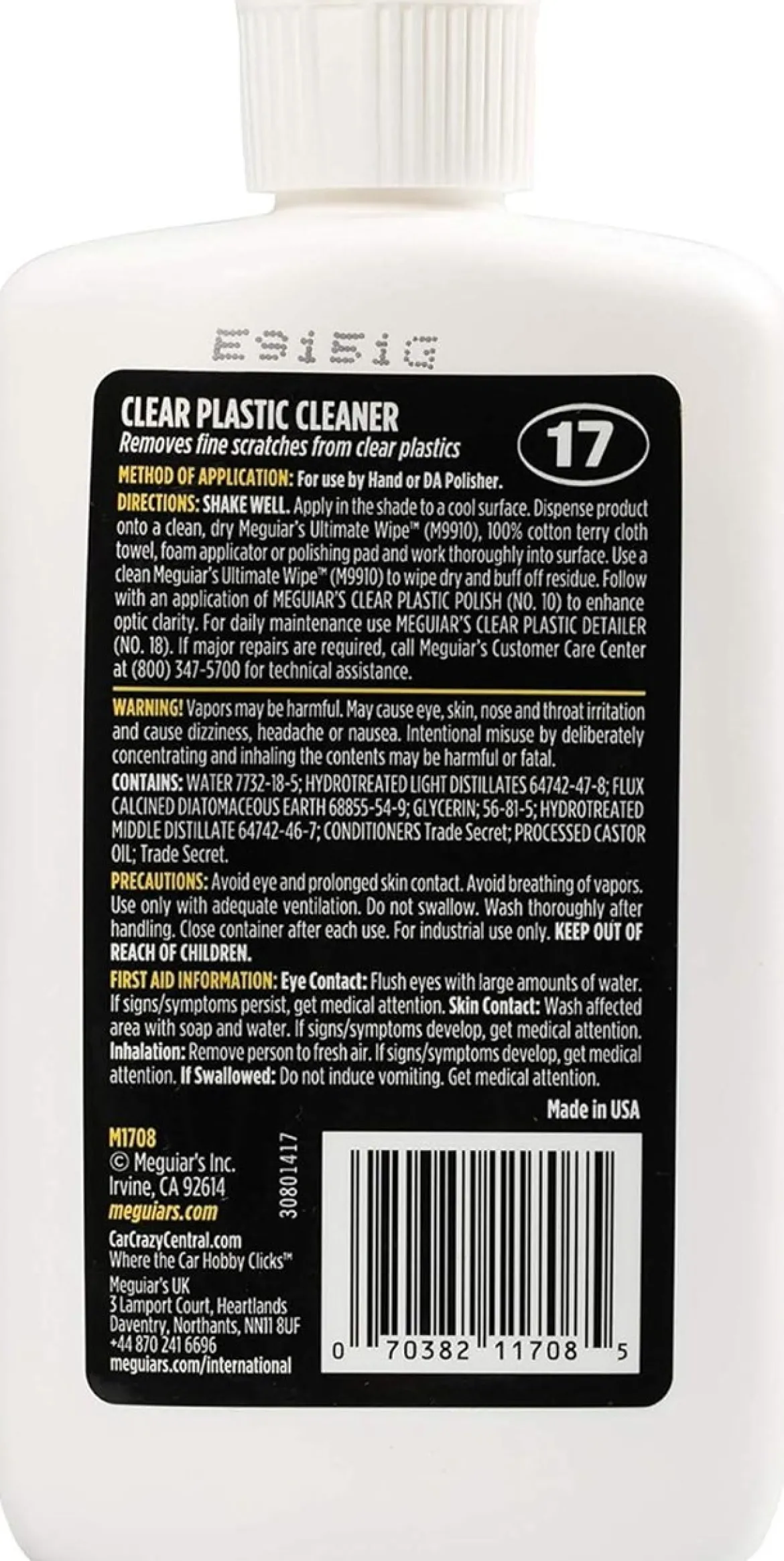 Meguiar's M1708 Plastic Cleaner (M1708)