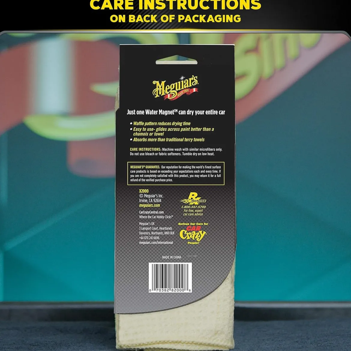 Meguiar's Microfiber Water Magnet Drying Towel 22" x 30" (X2000)