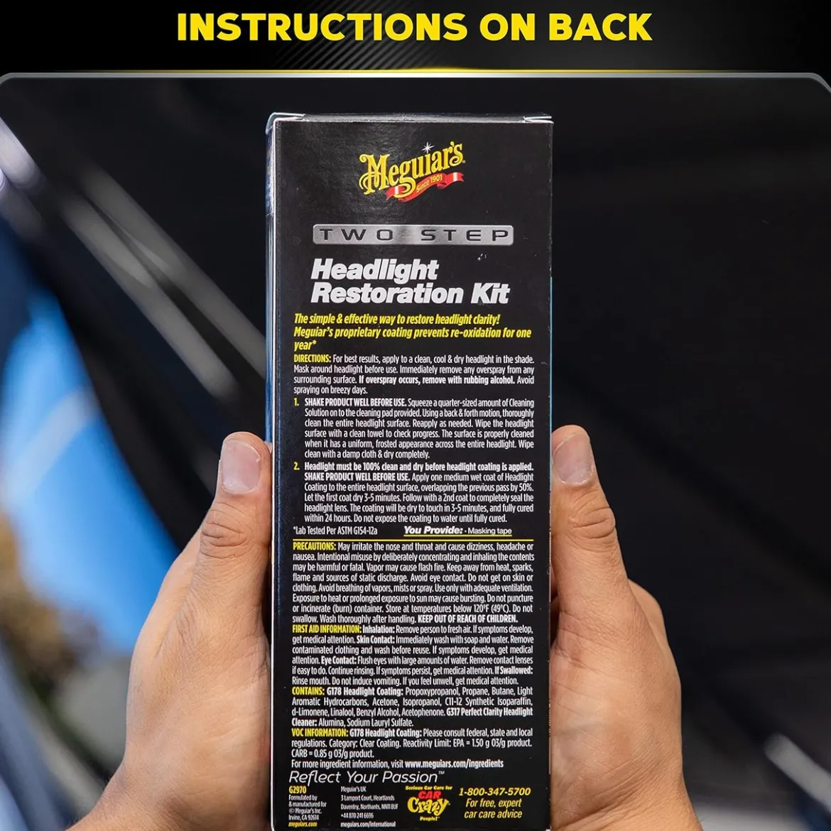 Meguiar's Two Step Headlight Restoration Kit 4 fl oz (G2970)