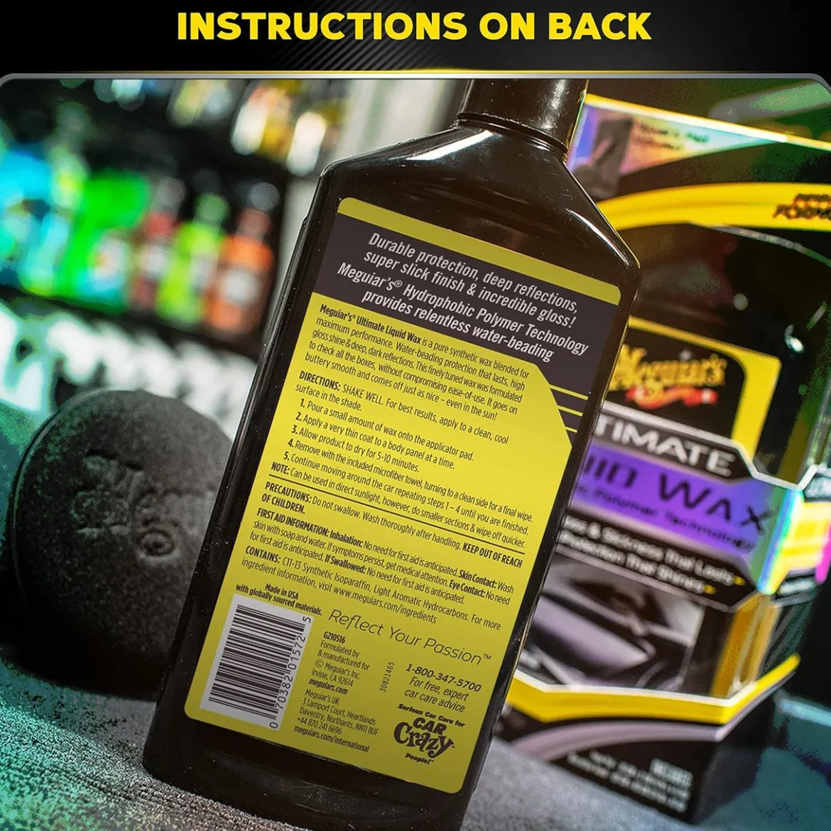 Meguiar's Ultimate Liquid Wax Long-Lasting Synthetic Wax 16 oz (G210516)