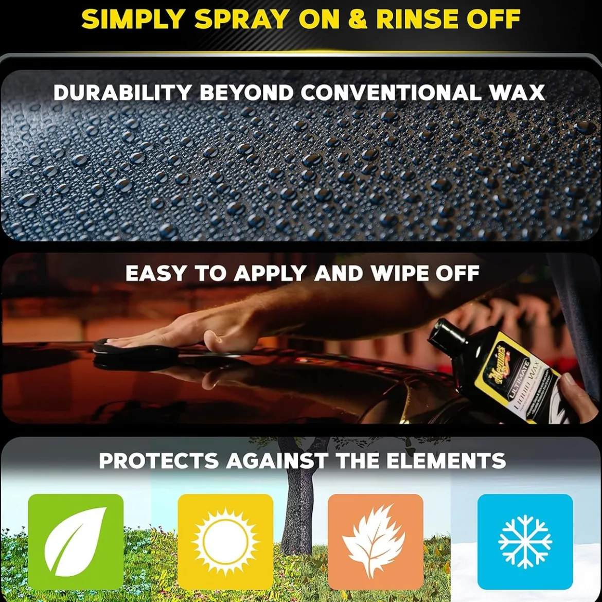 Meguiar's Ultimate Liquid Wax Long-Lasting Synthetic Wax 16 oz (G210516)