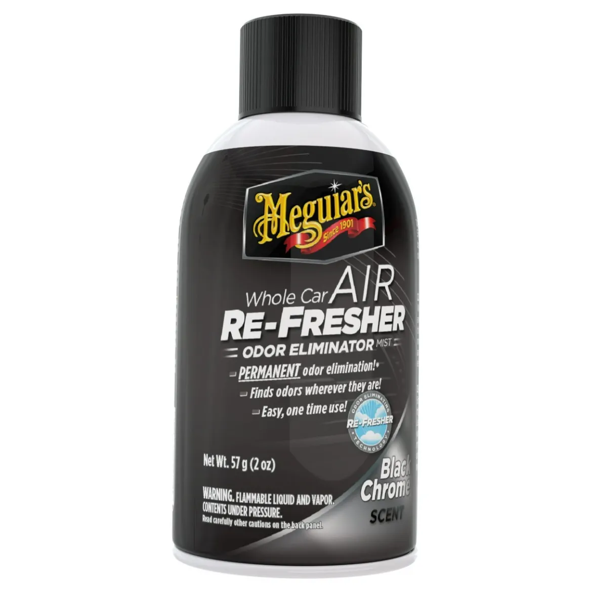 Meguiar's Whole Car Air Re-Fresher Odor Eliminator Black Chrome (G181302)