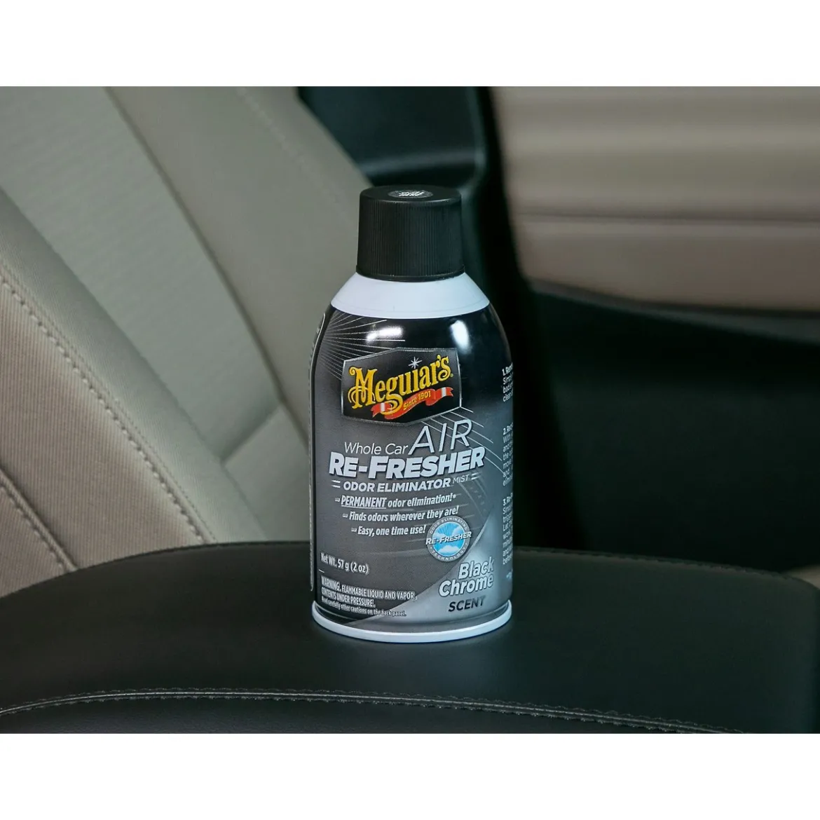 Meguiar's Whole Car Air Re-Fresher Odor Eliminator Black Chrome (G181302)