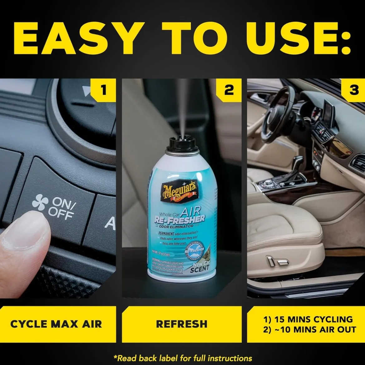 Meguiar's Whole Car Odor Eliminator Sweet Breeze 2 Oz (G16602)