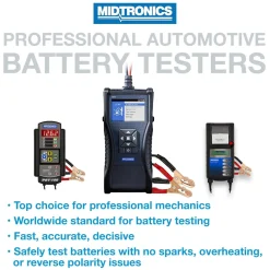 Midtronics Handheld Battery Tester, Mdx-Ai Powered, Fast & Accurate Diagnostics For 6V/12V Automotive, Marine (MVT-100)