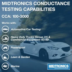 Midtronics Handheld Battery Tester With Printer, Mdx-Ai Powered, Fast & Accurate Diagnostics For 6V/12V (MVT-200P)
