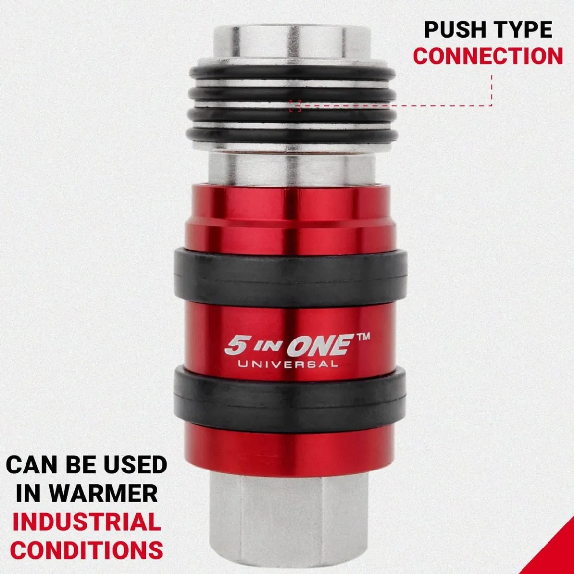 Milton 1750 5 In ONE Universal Safety Exhaust Coupler 1/4" Female