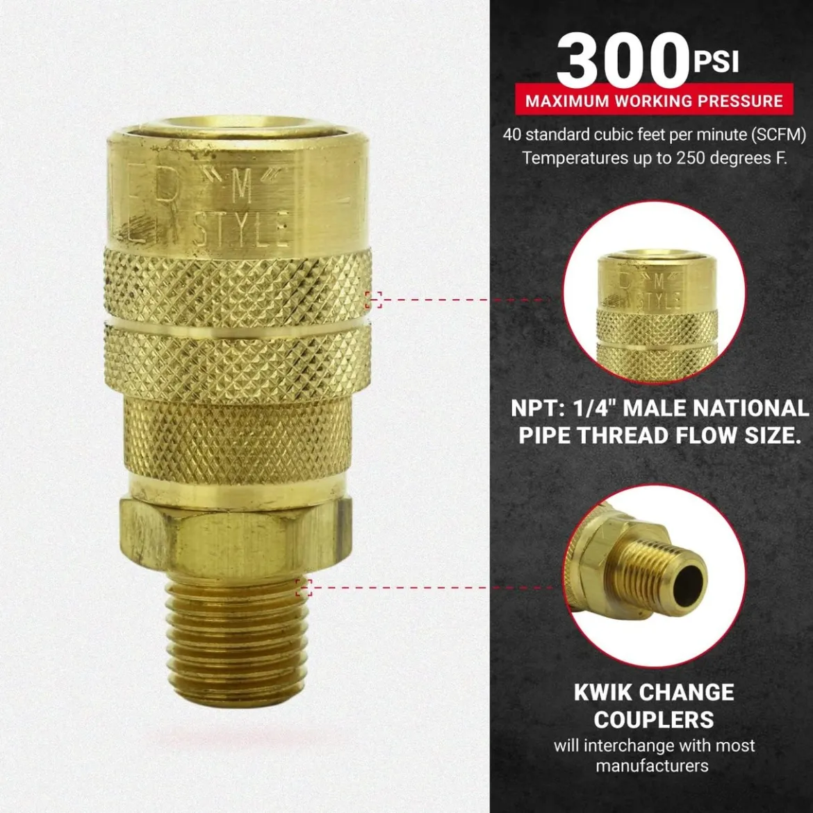 Milton 716 1/4" Male Body M-Style