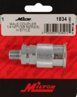Milton 1834 1/4" MNPT H-Style Coupler